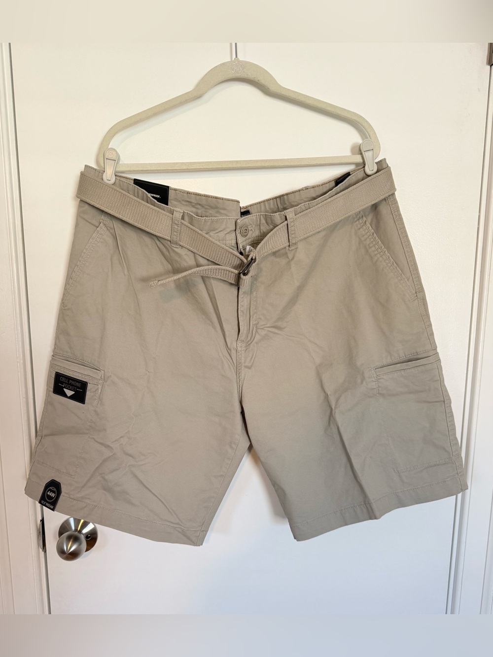 Men's Beige Cargo Shorts